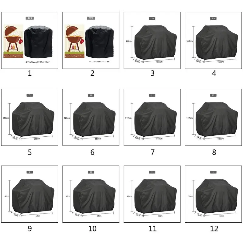 BBQ Cover Outdoor Dust Waterproof Weber Heavy Duty Charbroil Grill Cover Rain Protective Outdoor Barbecue Cover Round Bb
BBQ Cover Outdoor Dust Waterproof Weber Heavy Duty Charbroil Grill Cover Rain Protective Outdoor Barbecue Cover Round Bb