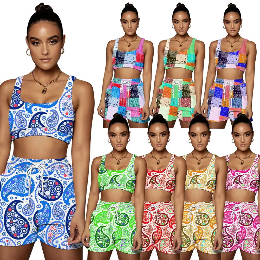 Adogirl Casual Two Piece Set Women Floral Print Tank Tops + Shorts Matching Female Summer Tracksuit Outfits
Adogirl Casual Two Piece Set Women Floral Print Tank Tops + Shorts Matching Female Summer Tracksuit Outfits