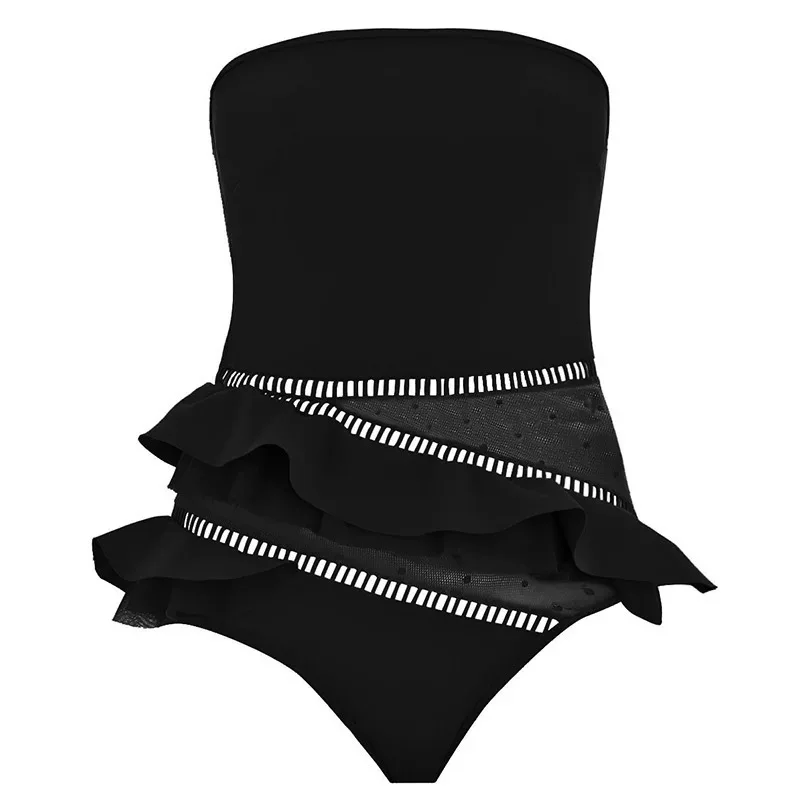 Trikinis Woman Solid Swimwear Swimsuit Women Summer Women's One-Piece New Leaf Edge Sexy Black Cotton Swimsuit Fused
Trikinis Woman Solid Swimwear Swimsuit Women Summer Women's One-Piece New Leaf Edge Sexy Black Cotton Swimsuit Fused