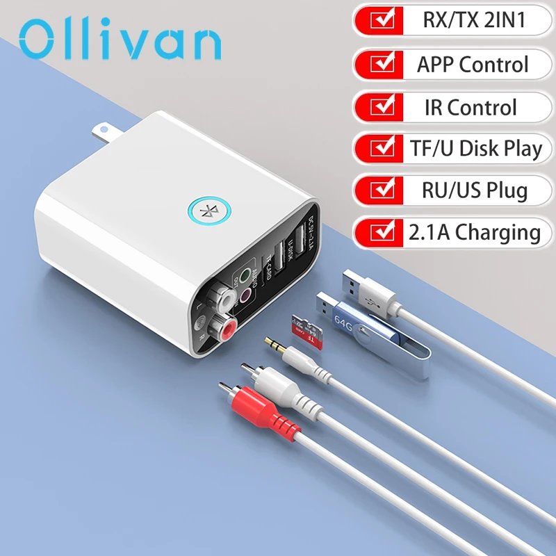 Беспроводной аудио адаптер Bluetooth приемник передатчик TF/U диск Play QC2.0 USB быстрая зарядка для автомобильных наушников ТВ ИК приложение управле...
Беспроводной аудио адаптер Bluetooth приемник передатчик TF/U диск Play QC2.0 USB быстрая зарядка для автомобильных наушников ТВ ИК приложение управле...