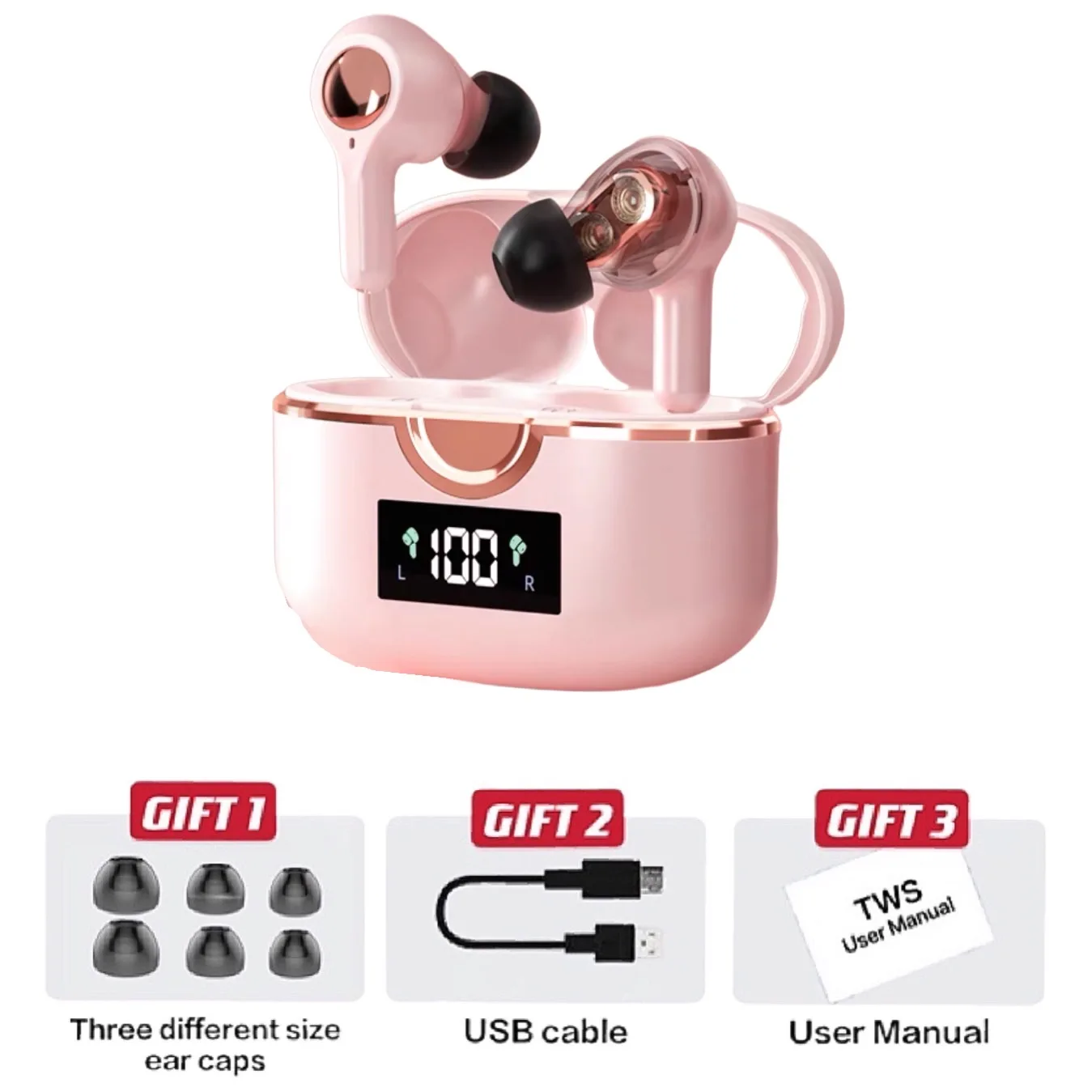 TWS Bluetooth-compatible Earphones 9D Stereo LED Display Waterproof Wireless Headphones Earbuds With Microphone For All System
TWS Bluetooth-compatible Earphones 9D Stereo LED Display Waterproof Wireless Headphones Earbuds With Microphone For All System