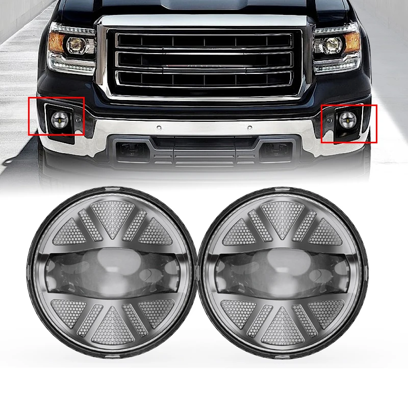 1 Pair Chrome Front Fog Lamp 24W Led Fog Lights Fit for GMC Sierra 1500 2500hd 3500hd 2007 2008 2009 2010 2011 2012 2013
1 Pair Chrome Front Fog Lamp 24W Led Fog Lights Fit for GMC Sierra 1500 2500hd 3500hd 2007 2008 2009 2010 2011 2012 2013