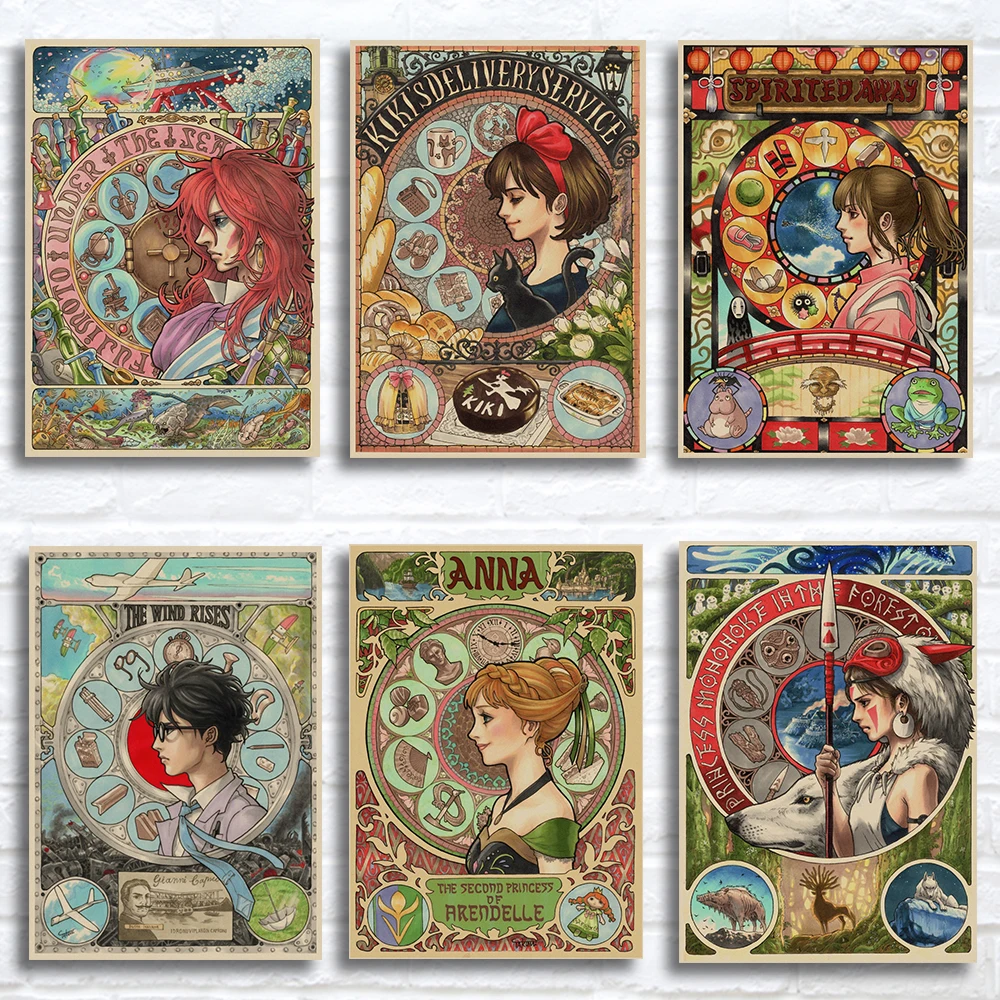 Vintage Cartoon Anime Hayao Miyazaki Totoro Spirited Away Poster Cafe Kid Home Decor Retro Kraft Paper Wall Sticker
Vintage Cartoon Anime Hayao Miyazaki Totoro Spirited Away Poster Cafe Kid Home Decor Retro Kraft Paper Wall Sticker