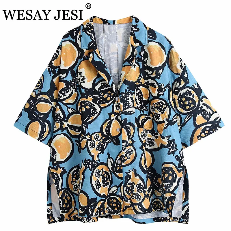 WESAY JESI Fashion Women‘s Blouses Picture Print Shirt Oversize Single Breasted Short Sleeve Button-Up Lady Tops Casual Holiday
WESAY JESI Fashion Women‘s Blouses Picture Print Shirt Oversize Single Breasted Short Sleeve Button-Up Lady Tops Casual Holiday
