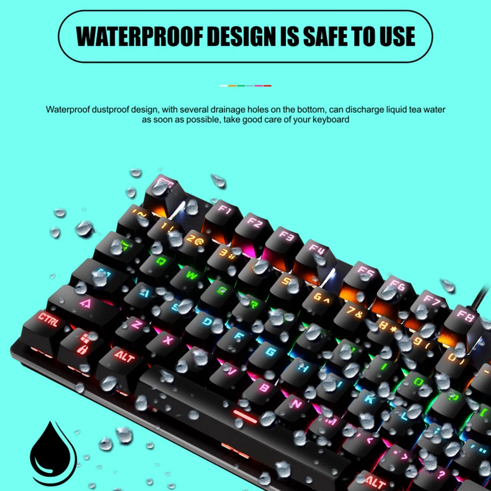 Wired Mechanical Keyboard 87 Keys USB Kit Office Caring K550 Gorgeous Backlight Computer Supplies for Gaming Office
Wired Mechanical Keyboard 87 Keys USB Kit Office Caring K550 Gorgeous Backlight Computer Supplies for Gaming Office