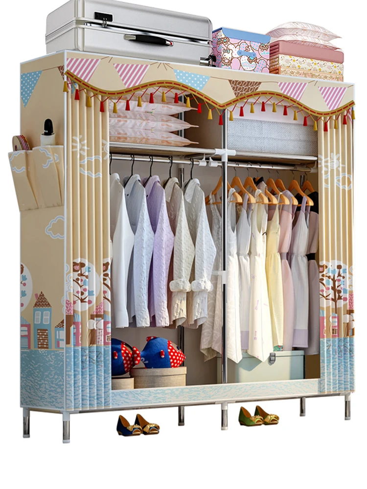 Simple Cloth Wardrobe Fabric Steel Tube Thickened Wardrobe Simple Modern Economical Assembled Wardrobe Storage Cabinet
Simple Cloth Wardrobe Fabric Steel Tube Thickened Wardrobe Simple Modern Economical Assembled Wardrobe Storage Cabinet