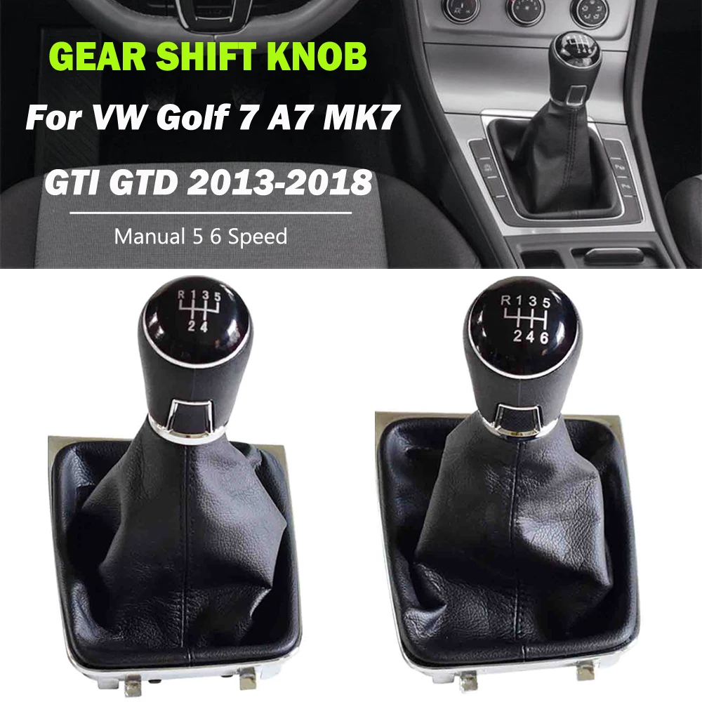 For VW Golf 7 A7 MK7 GTI GTD 2013 2014 2015 2016 2017 2018 Car 5 /6 Speed Car Gear Stick Level Shift Knob With Leather Boot
For VW Golf 7 A7 MK7 GTI GTD 2013 2014 2015 2016 2017 2018 Car 5 /6 Speed Car Gear Stick Level Shift Knob With Leather Boot