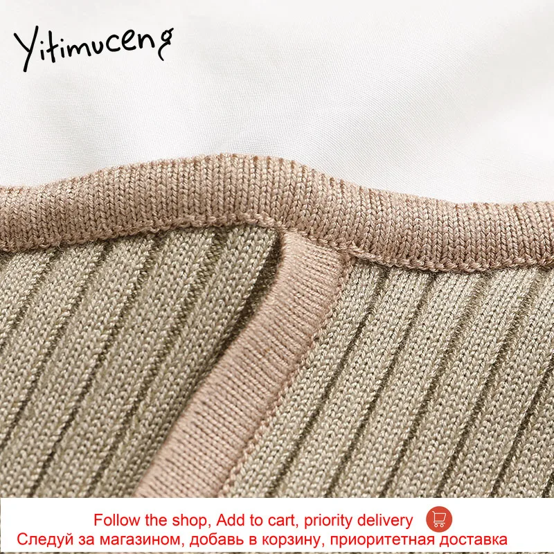 Yitimuceng Fake 2 Pieces Patchwork Blouse Women Shirts Slim New Spring 2021 Fashion Turn-down Collar Long Sleeve Casual Tops
Yitimuceng Fake 2 Pieces Patchwork Blouse Women Shirts Slim New Spring 2021 Fashion Turn-down Collar Long Sleeve Casual Tops