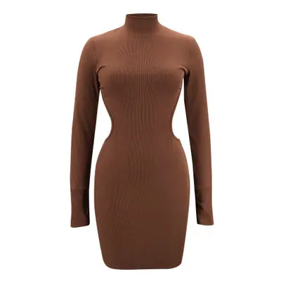 Woman's Spring Sexy Solid Pencil Dress Hollow Out Design High Collar Long Sleeve Lady Backless Slim Pullovers Knitted Slim Dress
Woman's Spring Sexy Solid Pencil Dress Hollow Out Design High Collar Long Sleeve Lady Backless Slim Pullovers Knitted Slim Dress