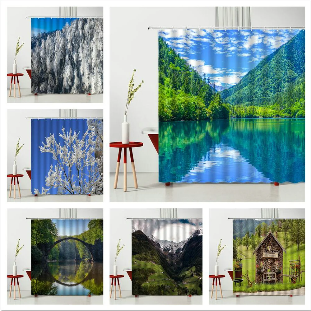 Занавеска для душа с природным пейзажем, деревьями, травой, водопадом, снегом, ветряной мельницей, озером, железной дорогой, украшение для ва...
Занавеска для душа с природным пейзажем, деревьями, травой, водопадом, снегом, ветряной мельницей, озером, железной дорогой, украшение для ва...