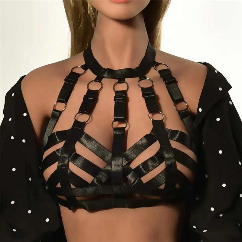 Black Sexy Harness Gothic Tops Cage Bra Garter Belt Round Bondage Harness Lingerie 90s Body Cage Bra bondage lingerie Women
Black Sexy Harness Gothic Tops Cage Bra Garter Belt Round Bondage Harness Lingerie 90s Body Cage Bra bondage lingerie Women