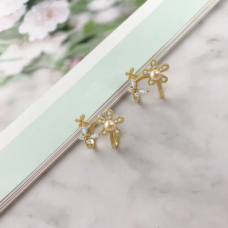 AIYANISHI Retro 18K Gold Filled Natural Freshwater Pearl Earrings Women Engagement Party Earrings Fashion Lover Jewelry Gifts
AIYANISHI Retro 18K Gold Filled Natural Freshwater Pearl Earrings Women Engagement Party Earrings Fashion Lover Jewelry Gifts
