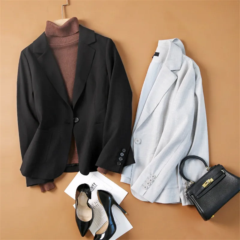 Japanese Patch Pocket Linen Suit Autumn And Winter Casual Solid Color Slim-fit One-button Jacket Ladies Fashion Small Suit B259
Japanese Patch Pocket Linen Suit Autumn And Winter Casual Solid Color Slim-fit One-button Jacket Ladies Fashion Small Suit B259