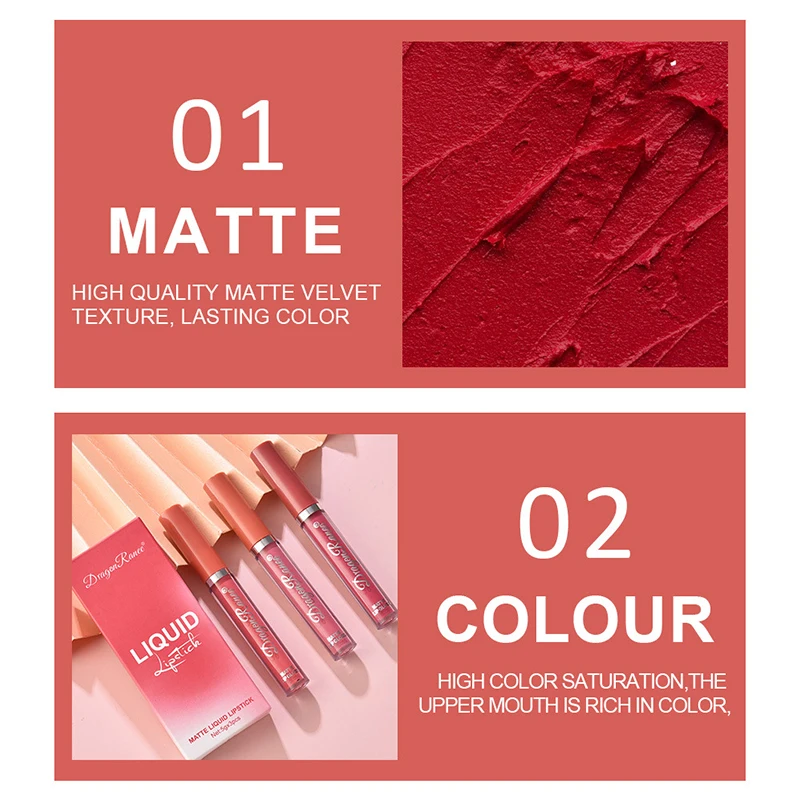 3PCS/Set Velvet Matte Lip Gloss Waterproof Natural Moisturizing Easy To Wear Long Lasting Hydrating Makeup Lip Gloss
3PCS/Set Velvet Matte Lip Gloss Waterproof Natural Moisturizing Easy To Wear Long Lasting Hydrating Makeup Lip Gloss
