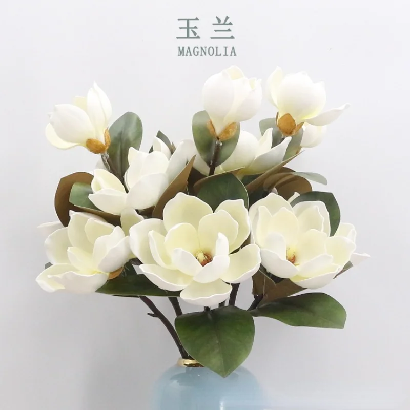 New Arrival 3 Realistic Magnolia Flowers Artificial Flower for Wedding Decoration Fake Planet Fashion Blossom Home Decor
New Arrival 3 Realistic Magnolia Flowers Artificial Flower for Wedding Decoration Fake Planet Fashion Blossom Home Decor