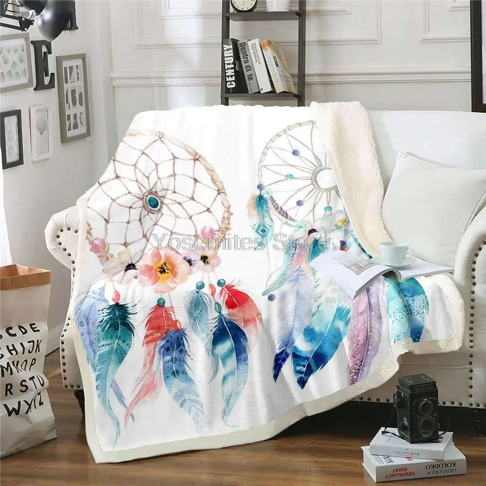 Dream Catcher Sherpa Throw Blanket Dreamcatcher Throw Blankets for Couch, Sofa Bed Living Room White Feather Flannel Throw Bed
Dream Catcher Sherpa Throw Blanket Dreamcatcher Throw Blankets for Couch, Sofa Bed Living Room White Feather Flannel Throw Bed