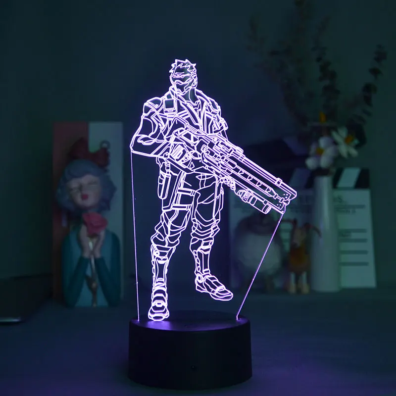 Game Overwatch OW Figurine Soldier: 76 3D Visualization Night Lamp for Children's Kids Bedroom Bedside Decor Birthday Gift Light
Game Overwatch OW Figurine Soldier: 76 3D Visualization Night Lamp for Children's Kids Bedroom Bedside Decor Birthday Gift Light