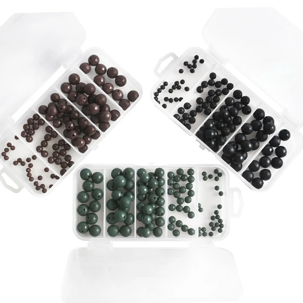 100pcs/Box Soft Rubber Beads Quality Round Soft Beads Carp Coarse Fishing Beads Tackle Float Rig Making Accessories Fishing Tool
100pcs/Box Soft Rubber Beads Quality Round Soft Beads Carp Coarse Fishing Beads Tackle Float Rig Making Accessories Fishing Tool