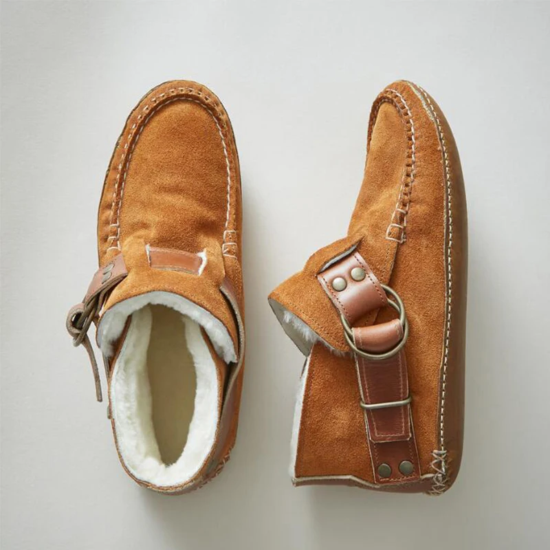 Women Ankle Boot Autumn Woman Winter Plush Warm Boots Female Sewing Flats Women's Shoes Ladies Fashion Buckle Footwear Big Size
Women Ankle Boot Autumn Woman Winter Plush Warm Boots Female Sewing Flats Women's Shoes Ladies Fashion Buckle Footwear Big Size