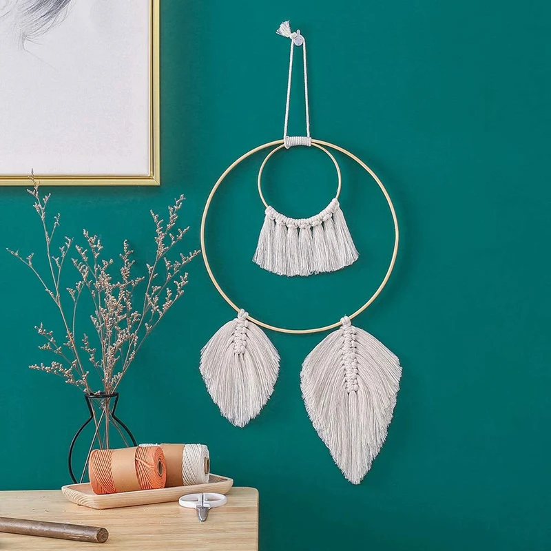 Macrame Woven Wall Hanging Decor Feather Art Wall Cotton Ornaments Leaf Tassel Dreamcatcher for Home Wall Decorations
Macrame Woven Wall Hanging Decor Feather Art Wall Cotton Ornaments Leaf Tassel Dreamcatcher for Home Wall Decorations