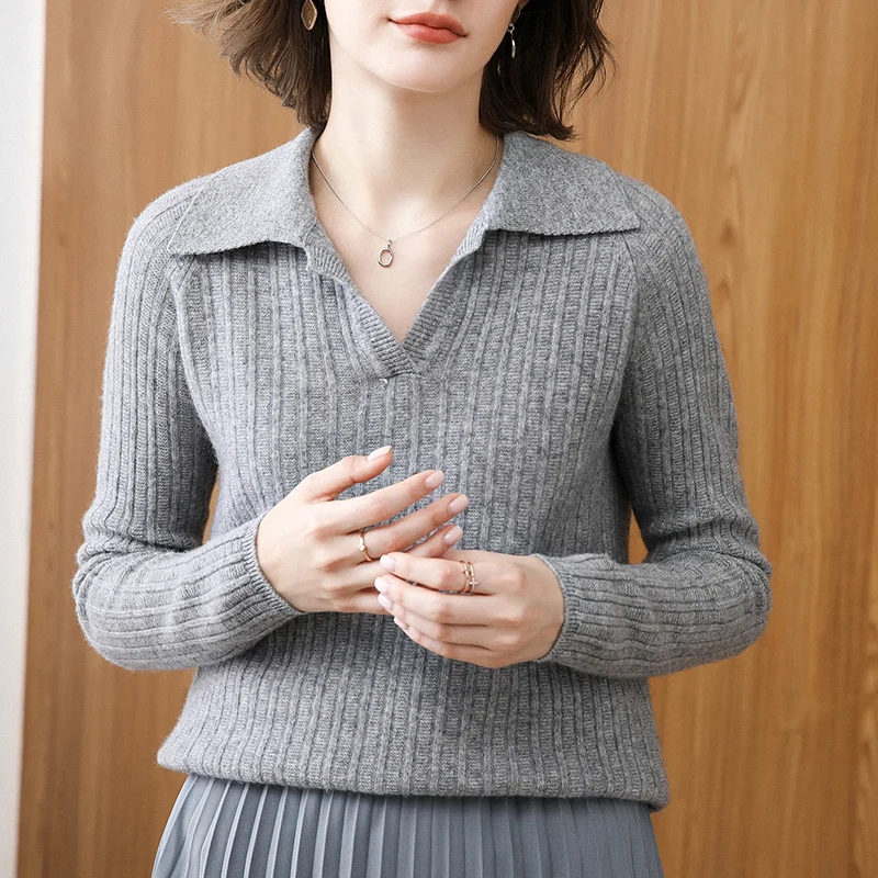 100% Pure Wool 2020 New Cashmere Sweater Woman POLO Collar Solid Color Pullover Fashion Plus Size Warm Knitted Bottoming Shirt
100% Pure Wool 2020 New Cashmere Sweater Woman POLO Collar Solid Color Pullover Fashion Plus Size Warm Knitted Bottoming Shirt