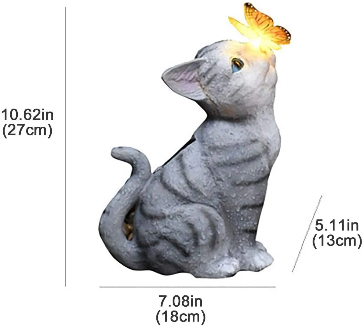 Creativity Garden Statue Balcony Decoration Cute Cat Butterfly Solar Furnishings Ornament Pendant Figurines Miniatures Craft#G30 
Creativity Garden Statue Balcony Decoration Cute Cat Butterfly Solar Furnishings Ornament Pendant Figurines Miniatures Craft#G30