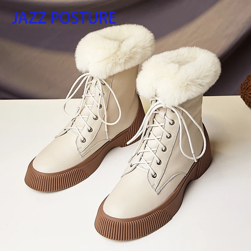 ladies winter boots wool fur women's boots Genuine Leather snow boots 2020 new lacing comfort boots Beige Black z329
ladies winter boots wool fur women's boots Genuine Leather snow boots 2020 new lacing comfort boots Beige Black z329