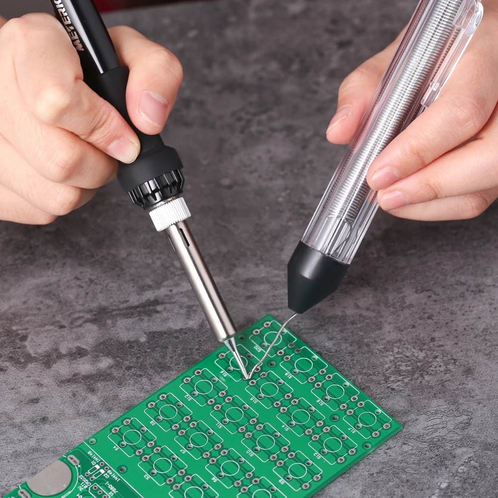 New Meterk 14 in 1 Electric Soldering Iron Kit 60W Adjustable Temperature Welding Soldering Iron +5pcs Tips Welding Repair Tool
New Meterk 14 in 1 Electric Soldering Iron Kit 60W Adjustable Temperature Welding Soldering Iron +5pcs Tips Welding Repair Tool