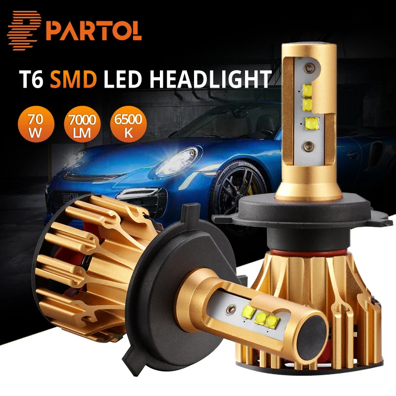 

H11 H13 9005 LED Headlight Bulbs Car LED Head Lamps SMD Chips Single Beam 50W 5000LM 6500K 12V 24V For offroad 4x4