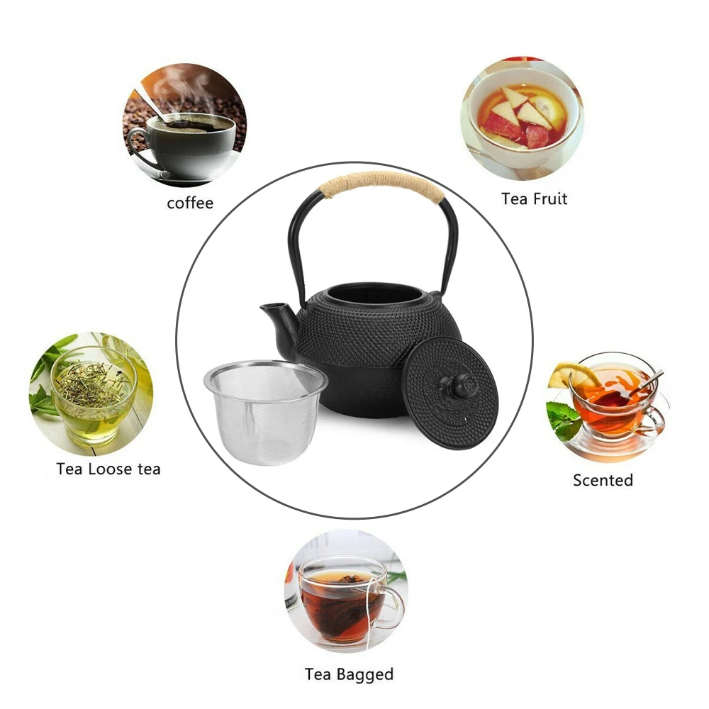 Japanese Iron Tea Pot Home Use Kettle With Stainless Steel Infuser Cast Iron Tea Kettle For Boiling Water Oolong Tea 1.2L
Japanese Iron Tea Pot Home Use Kettle With Stainless Steel Infuser Cast Iron Tea Kettle For Boiling Water Oolong Tea 1.2L