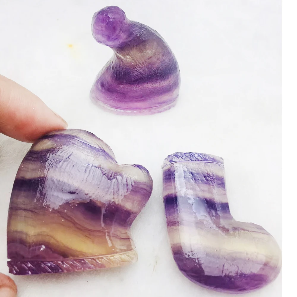 1 Set Natural Carving Quartz Crystal Christmas Hat gloves boots Figurine Healing Crystal Stone Christmas Gifts Home Decoration 
1 Set Natural Carving Quartz Crystal Christmas Hat gloves boots Figurine Healing Crystal Stone Christmas Gifts Home Decoration