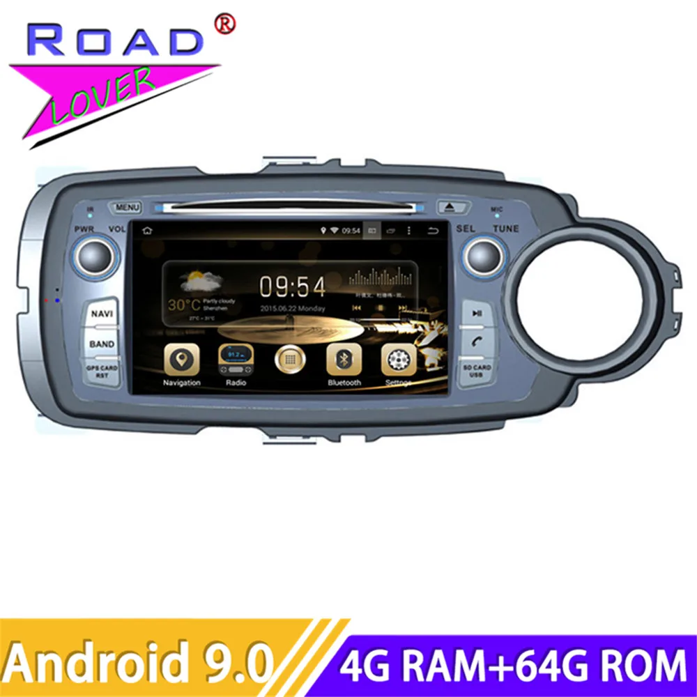 Roadlover Android 9 0 автомобильный DVD Автомобильный плеер аудио для Toyota Yaris 2011 RHD Стерео GPS