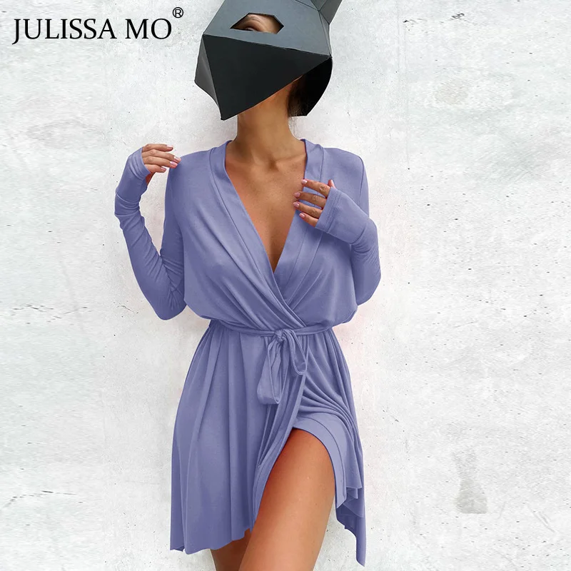 Женское облегающее мини-платье JULISSA MO, с длинным рукавом и V-образным вырезом, Осеннее Повседневное платье неправильной вечерние, 2021
Женское облегающее мини-платье JULISSA MO, с длинным рукавом и V-образным вырезом, Осеннее Повседневное платье неправильной вечерние, 2021