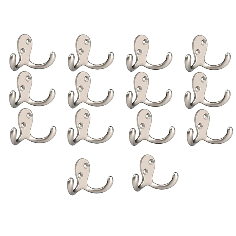 14 Pack Coat Hooks,Double Prong Hooks Wall Mounted , for Hanging Coat, Hat,Towel, Scarf, Bag, Key, Cap, Cup
14 Pack Coat Hooks,Double Prong Hooks Wall Mounted , for Hanging Coat, Hat,Towel, Scarf, Bag, Key, Cap, Cup
