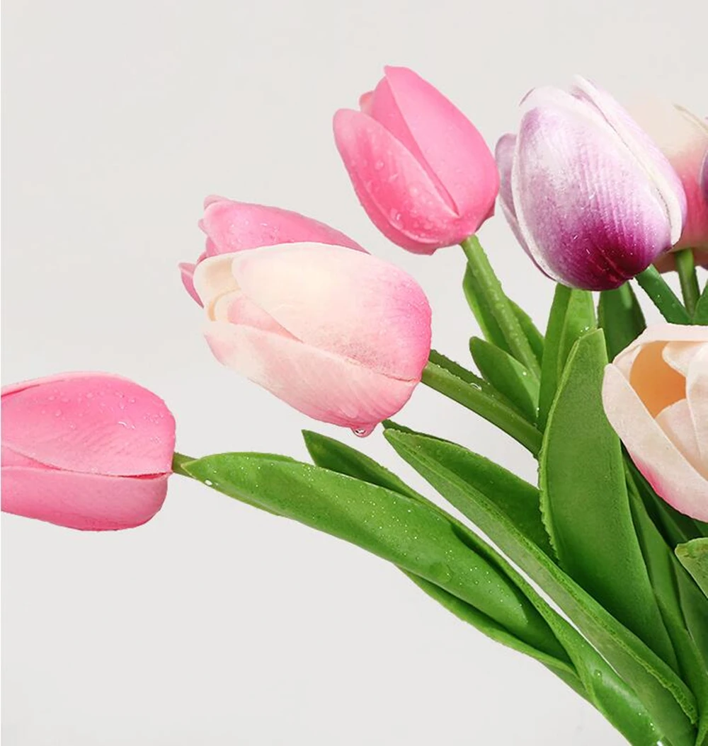 10PCS Tulip Artificial Flower Real Touch Artificial Bouquet Fake Flower for Wedding Party Decorations Home Garen Decor 
10PCS Tulip Artificial Flower Real Touch Artificial Bouquet Fake Flower for Wedding Party Decorations Home Garen Decor