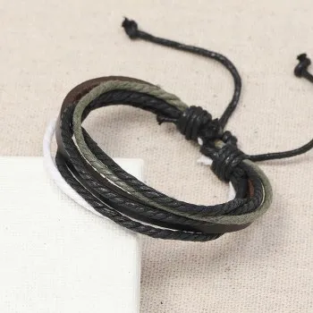 Retro Braided Cow Leather Bracelet Multi-layered Hemp Rope Small Fresh Women's Hand Ornaments Student Jewelry Small Gift B01710 
Retro Braided Cow Leather Bracelet Multi-layered Hemp Rope Small Fresh Women's Hand Ornaments Student Jewelry Small Gift B01710