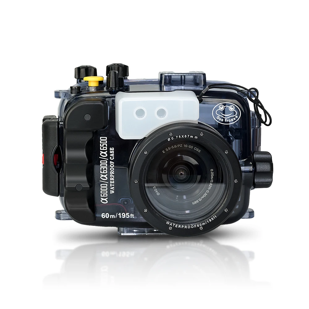 195FT/60M Waterproof Box Underwater Housing Camera Diving Case for Sony A6500 A6300 A6000 With 16-50mm Lens Camera Bag Cover
195FT/60M Waterproof Box Underwater Housing Camera Diving Case for Sony A6500 A6300 A6000 With 16-50mm Lens Camera Bag Cover