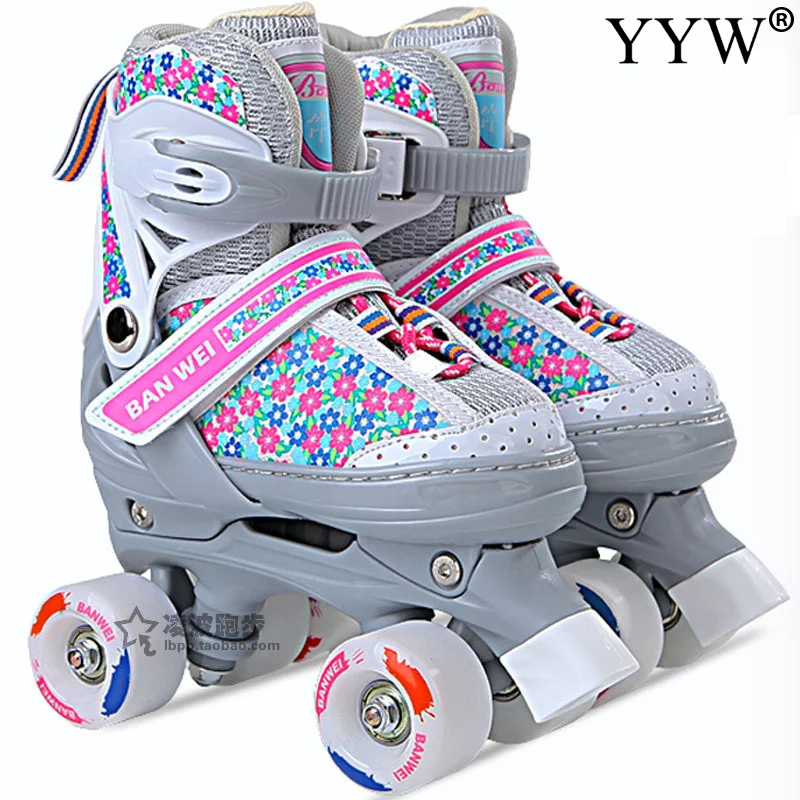

2021 девушка От 6 до 15 лет, женщин, детей детские роликовые коньки катание на коньках обувь раздвижные Quad кроссовки 4 колеса 2 строки на открытом...