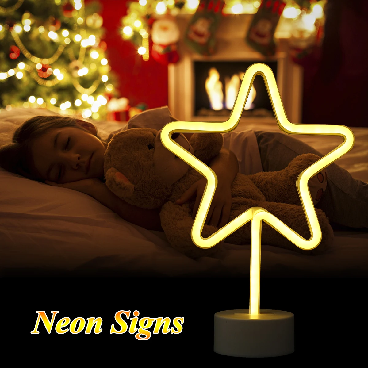 Star Shape Night Light Book Light LED Neon Night Light with Base Warm White Neon Signs Lamp Reading Lamp Indoor Lighting
Star Shape Night Light Book Light LED Neon Night Light with Base Warm White Neon Signs Lamp Reading Lamp Indoor Lighting