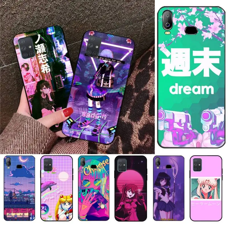 Чехол для телефона Vaporwave Glitch аниме Samsung Galaxy A01 A11 A31 A81 A10 A20 A30 A40 A50 A70 A80 A71 A91 A51 |