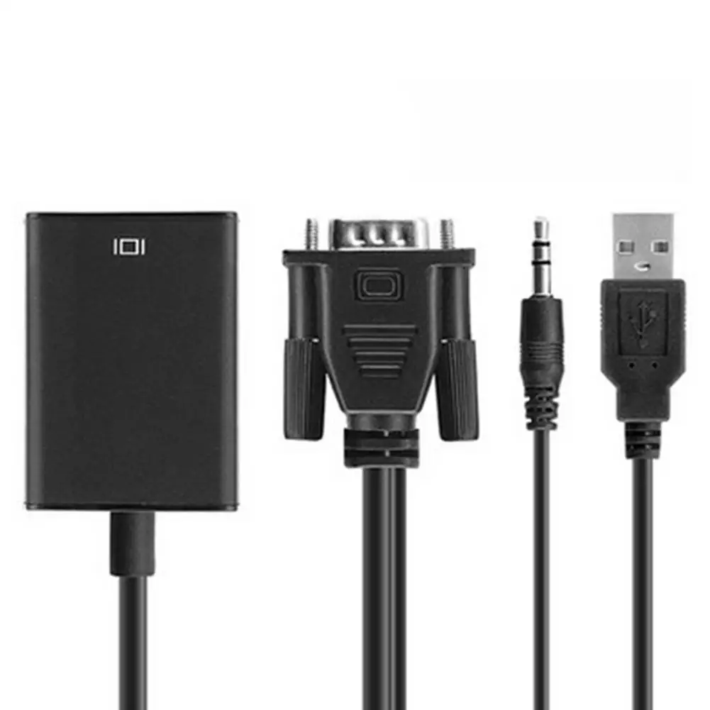 Преобразователь из VGA в HDMI высокоскоростной стабильный адаптер с аудио для