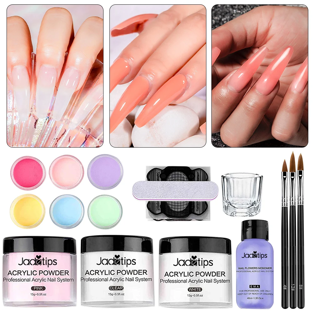 Acrylic Nail Sets Acrylic Pink/White/Clear Powder and Liquid Monomer Set for Nail Styling Carving Finger Extension Manicure Tool
Acrylic Nail Sets Acrylic Pink/White/Clear Powder and Liquid Monomer Set for Nail Styling Carving Finger Extension Manicure Tool