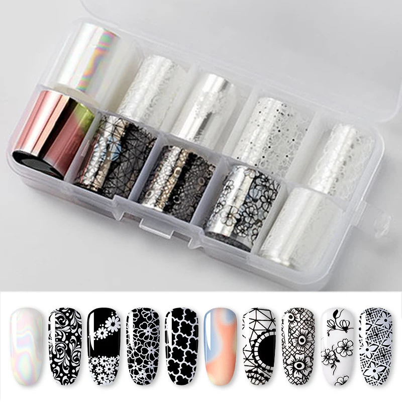 10 шт. Голографическая фольга для дизайна ногтей Наклейка цветок леопард Звездная бумага клейкие Обертывания украшения для ногтей DIY перево... 
10 шт. Голографическая фольга для дизайна ногтей Наклейка цветок леопард Звездная бумага клейкие Обертывания украшения для ногтей DIY перево...