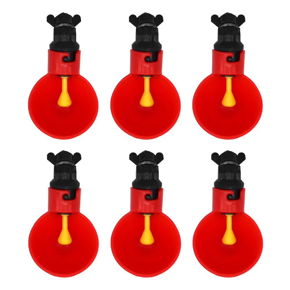 6pcs Chicken Quail Nipple Water Drinker Bowl Bird Drinking Fountains Drinker Cups for Chicken Flock Automatic Poultry Supplies
6pcs Chicken Quail Nipple Water Drinker Bowl Bird Drinking Fountains Drinker Cups for Chicken Flock Automatic Poultry Supplies