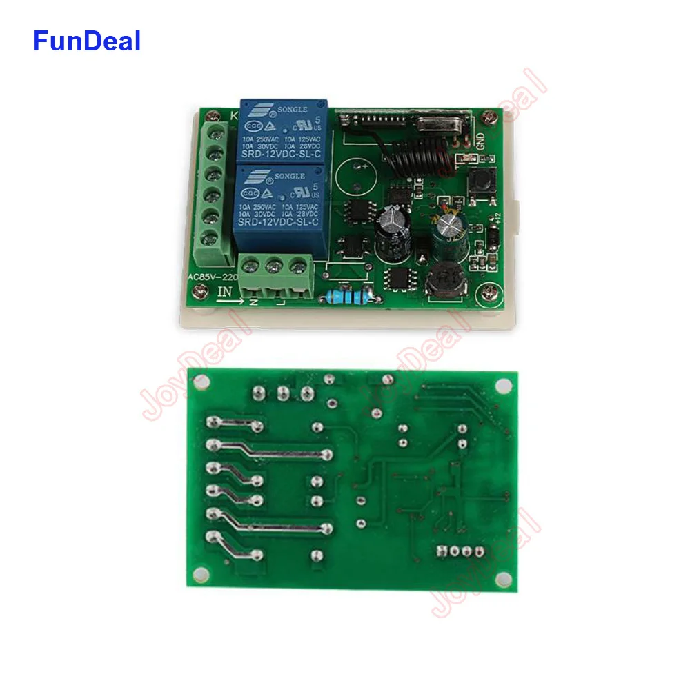 Универсальный беспроводной Радиочастотный выключатель 433 МГц 110 В 220 2 канальный