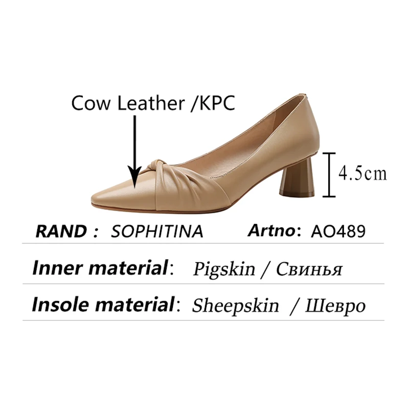SOPHITINA Handmade Leather Women's Shoes High Quality Elegant Bow Spring Shoes Mid-heel Comfortable Hot Sale Female Pumps AO489
SOPHITINA Handmade Leather Women's Shoes High Quality Elegant Bow Spring Shoes Mid-heel Comfortable Hot Sale Female Pumps AO489