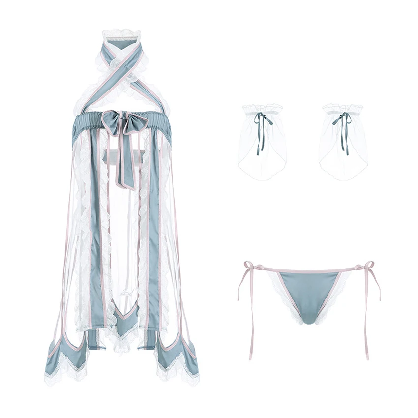 Pajamas Erotic Costume Women Silk Satin Lingerie Erotic Costume Babydoll Dresses PornoExotic Perspective Ruffle Outfits Set
Pajamas Erotic Costume Women Silk Satin Lingerie Erotic Costume Babydoll Dresses PornoExotic Perspective Ruffle Outfits Set