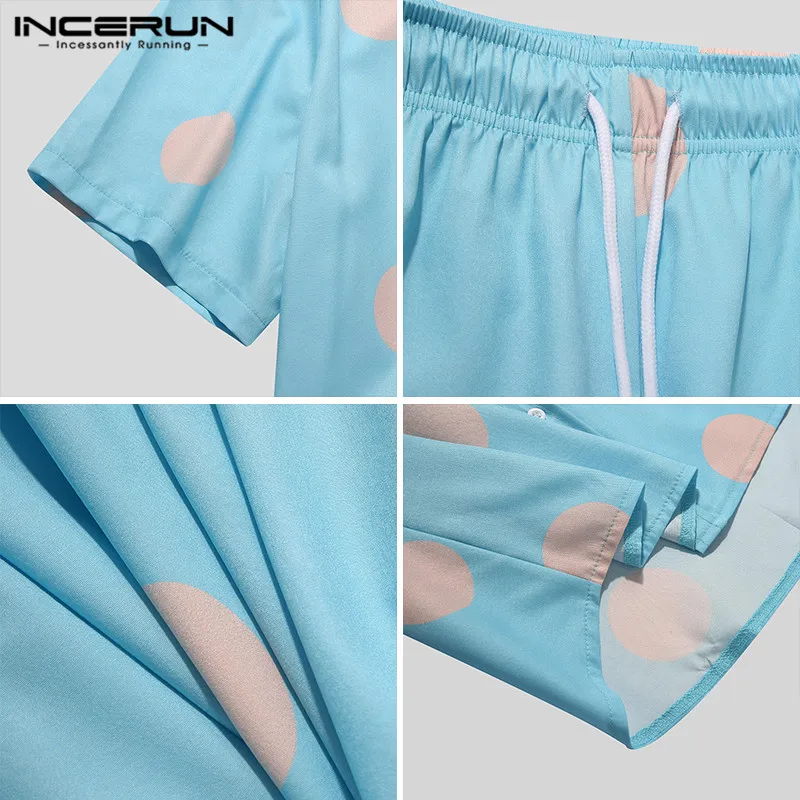 INCERUN Man Polka Pot Sets Mens Printed Sets Summer Hawaiian Suits Short Sleeve Lapel Tops Drawstring Shorts 2 Pieces Plus Size
INCERUN Man Polka Pot Sets Mens Printed Sets Summer Hawaiian Suits Short Sleeve Lapel Tops Drawstring Shorts 2 Pieces Plus Size