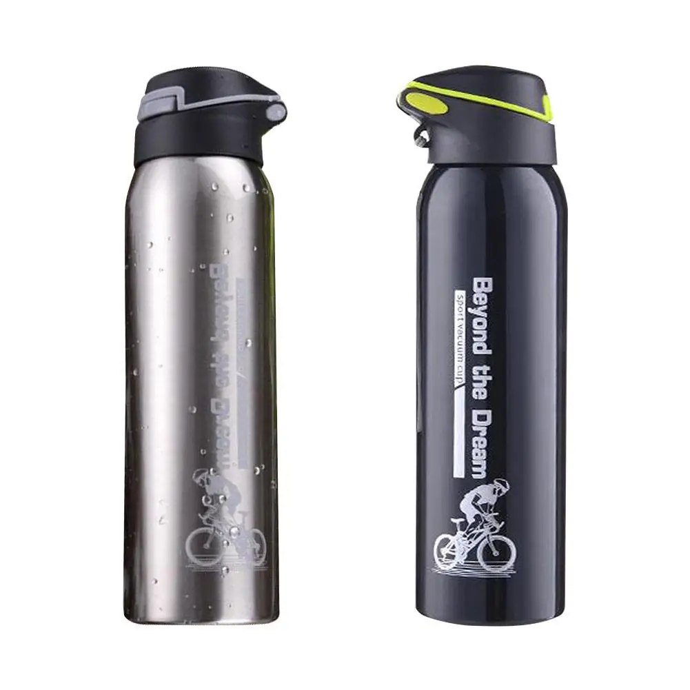 

500ML Mountain Bike Riding Drink Bottle Bike Water Bottle Outdoor Sport Running Bicycle Kettle Stainless Steel Cup Thermos