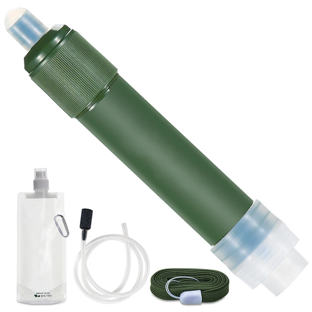 Water Filter Straw Portable Filtration System 2-Stage Water Purifier Survival Gear for Camping Hiking Climbing and Emergency
Water Filter Straw Portable Filtration System 2-Stage Water Purifier Survival Gear for Camping Hiking Climbing and Emergency